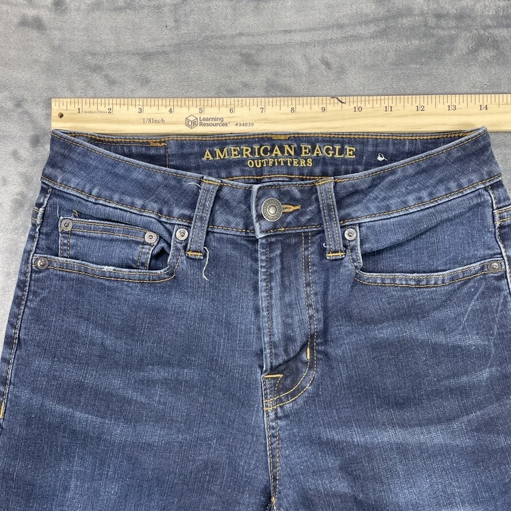 American Eagle Jeans Mens 29x30 FITS 28x28 Dark Blue Original Boot Airflex +